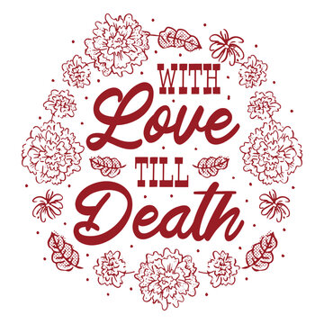 With love till death quote design