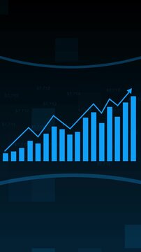 Fluctuating bar chart tracks volatile marketplace economic trading values. Technical bar chart visualizes corporate asset revenue risk assessments. Financial forecasting with digital bar chart.