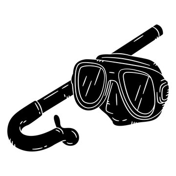 Stylish scuba mask illustration