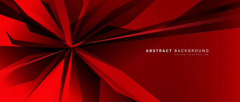 Abstract red tone polygon geometric design modern luxury background vector