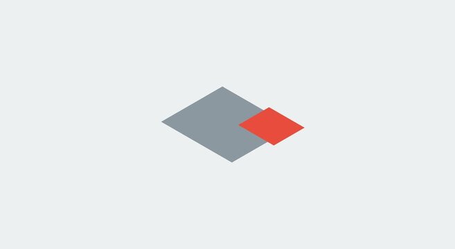 Minimalist abstract geometric animation with pulsing red and grey rhombus shapes animation