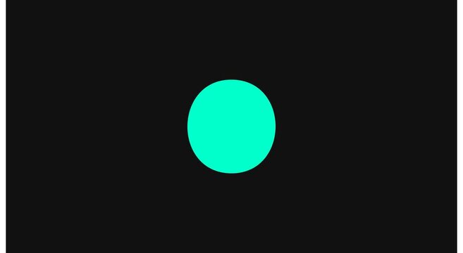 Minimalist geometric shape morphing animation: cyan square, circle, and triangle transition animation