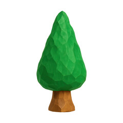 Obraz premium PNG Stylized green tree illustration.