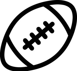 Simple Line Art Icon of an American Football © 50mas