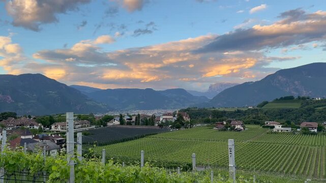 the landscape of Eppan / Appiano in South Tyrol, Italy
