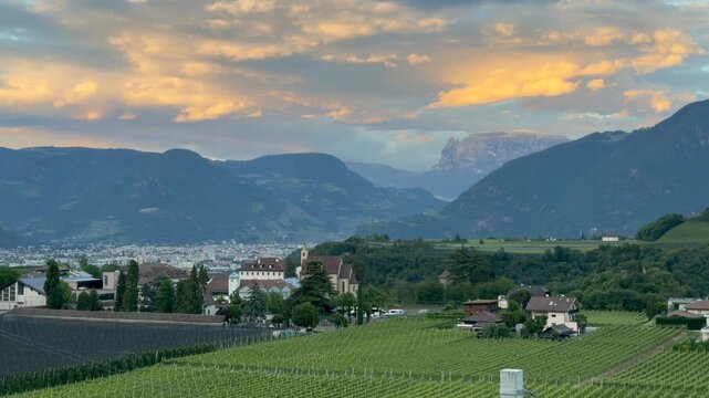 the landscape of Eppan / Appiano in South Tyrol, Italy