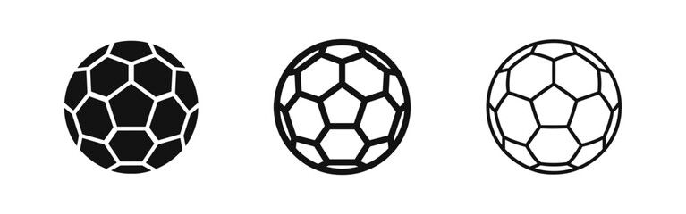Fototapeta premium Soccer Ball Icon Set for Sports Competition and Athletic Activities