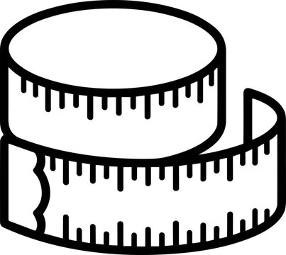 Measuring Tape Icon - Tailor's Tool for Fashion Design and Sewing