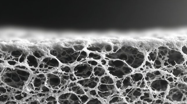 Macro view of EMG electrodes adhesive surface in contact with skin