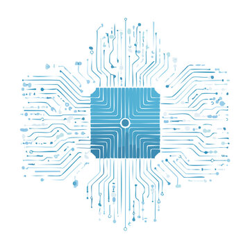 Circuit Board Fingerprint Abstract Vector