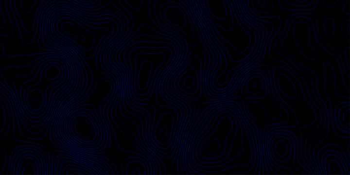 Topographic map, topographer seamless pattern, typography linear equalizer backdrop. Vector seamless line wave map texture, contour background. Topographic map, topographer blue seamless pattern.