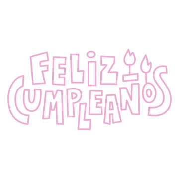 Feliz cumpleanos pink quote