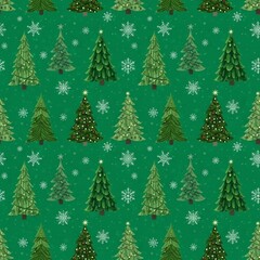 Obraz premium Emerald Whispers of Winter's Embrace