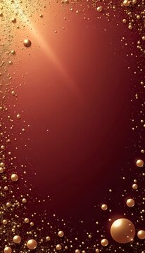  Shimmering Gold Bubbles Against Gradient Background