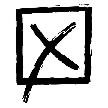 Bold symbolic check mark design