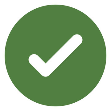 Minimalist green check mark graphic