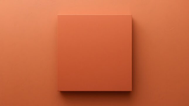 Monochromatic Orange Book on Orange Surface - Minimalist Composition.