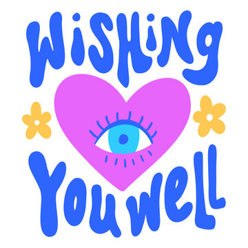 Heart with the words wishing you well