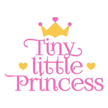 Charming tiny little princess text design