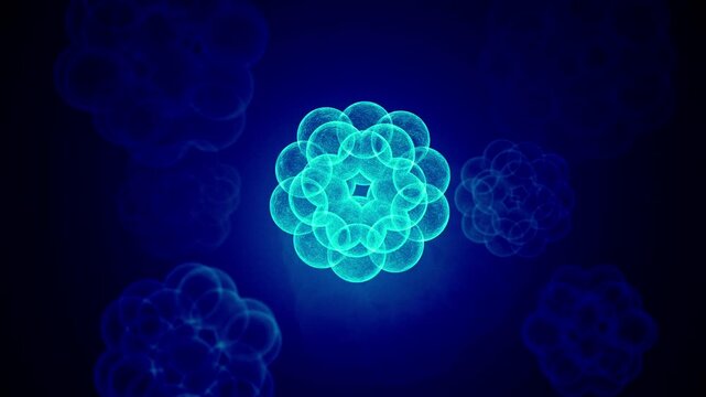 T Cells Or Virus Background Immune System Defense Attack and Microscopic Virology Infection Laboratory Concept in 4K Ultra HD footage
