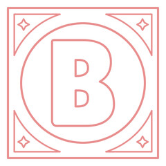 Stylish monogram design featuring a bold letter b © Vexels