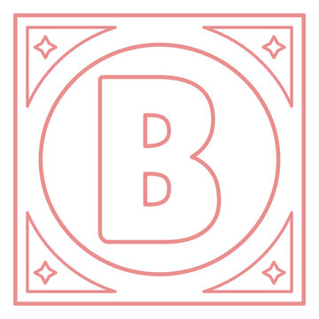 Stylish monogram design featuring a bold letter b