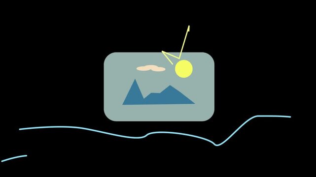 Hand-drawn animation of the interface with nature