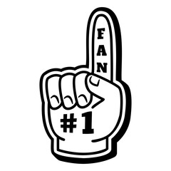 Obraz premium Number one fan foam finger design