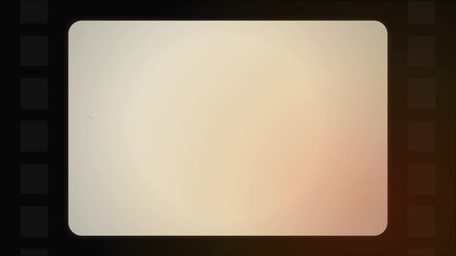 Vintage 16mm Film Frame Overlay with Rounded Corners Dust Scratches Light Leaks Retro Cinematic Grain Seamless Loop Motion Graphic Animation on White Background 4k video