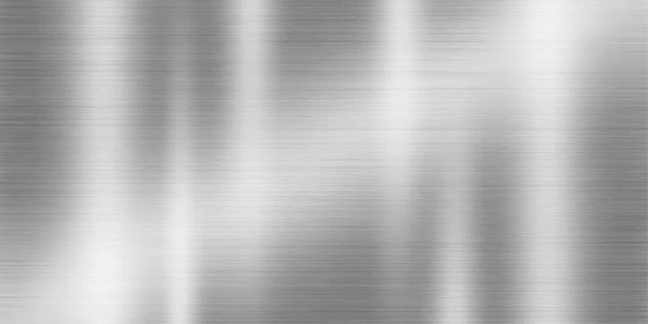 Brushed metal texture with vertical lines and a reflective sheen, suitable for industrial and design applications.