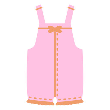 Pink romper with a bow on it