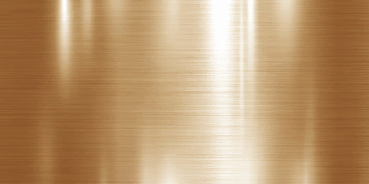 Brushed copper texture with vertical highlights and reflections, creating a warm, metallic sheen suitable for backgrounds and design elements.