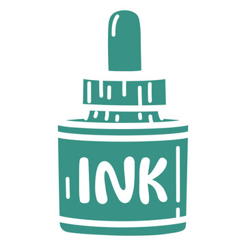 Stylish ink bottle illustration