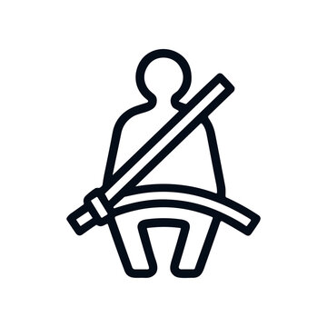 Person Wearing a Seat Belt Safely.