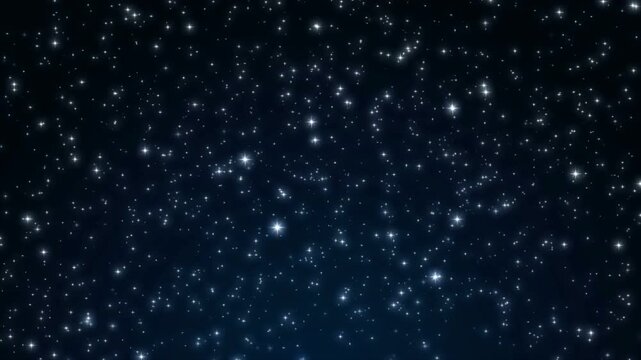 Twinkling stars in deep space background, sparkling night sky animation, cosmic galaxy backdrop, celestial universe scene, 4k seamless loop