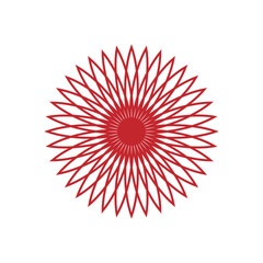 Obraz premium This red mandala flower design is available as a vector illustration suitable for use as a logo or icon.