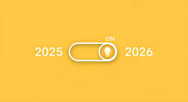 New year 2026 toggle switch concept