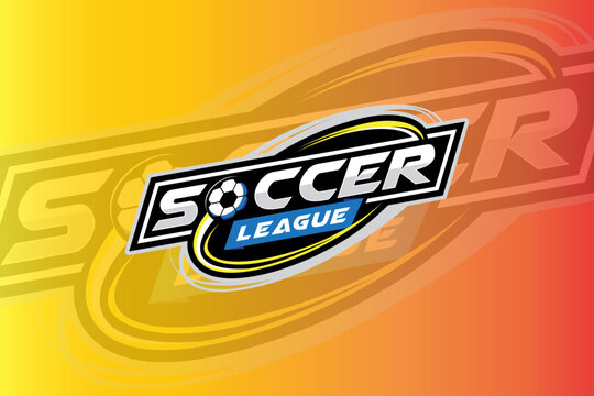 Clean and Dynamic Sports League Emblem Design with Modern Typography