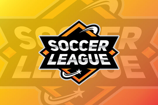 Clean and Dynamic Sports League Emblem Design with Modern Typography