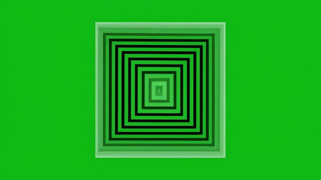 Abstract geometric squares in green gradient expanding with cinematic motion for digital backgrounds