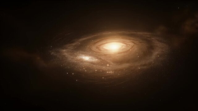 Space Spiral galaxy star cluster cosmic dust deep space dwarf galaxy universe golden light stellar swirl glowing core astronomy galaxy collision star field outer space swirling star field and cosmic