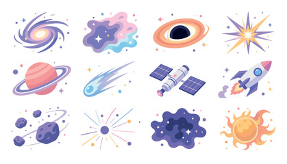 Space Objects and Celestial Bodies. © Kenn