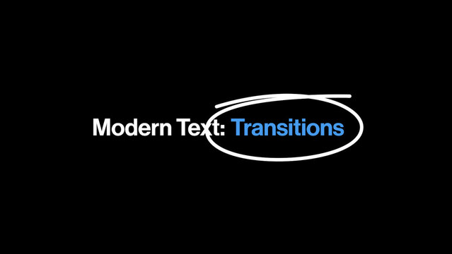 Modern Text Transitions