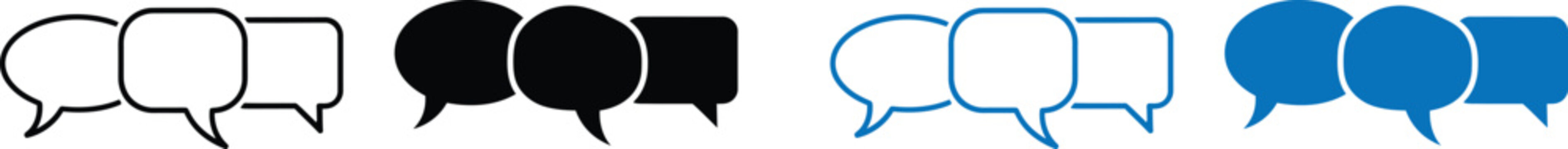 speech bubbles in different colors