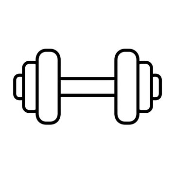 Dumbbell weight icon for fitness and gym training
