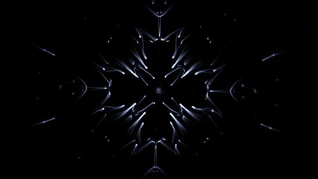 Abstract glowing radial light pattern on black background