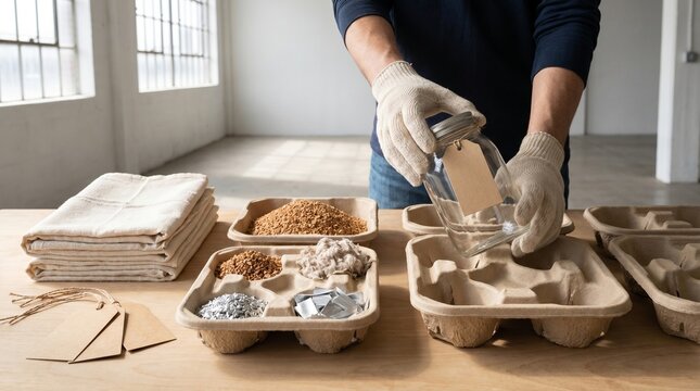 Circular supply chain material inspection with reusable packaging workflow