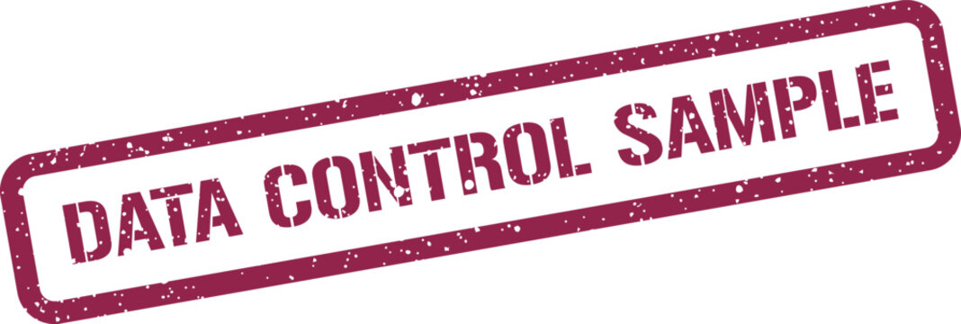 Text sample for data control stamp featuring distressed grunge texture for professional document verification