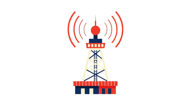 Cell Tower Communication Antenna Broadcast Signal Transmission