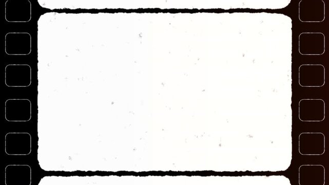 Super real hard 8 mm film texture with grainy vintage border